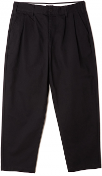 OBEY FUBAR PLEATED BLACK PANTALONI