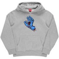 SANTA CRUZ SCREAMING HAND HEATHER GREY FELPA BAMBINO