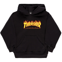 THRASHER FLAME BLACK FELPA BAMBINO