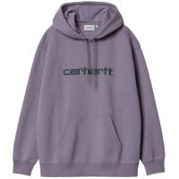 CARHARTT WIP HOODED SWEAT GLASSY PURPLE/DISCOVERY GREEN