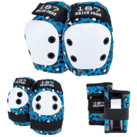 187 KILLER PADS JR SIX PACK PROTEZIONI BAMBINO BLU NEON 