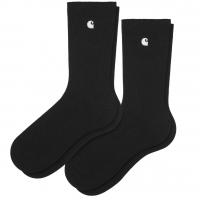 CACARHARTT WIP MADISON PACK SOCKS BLACK/WHITE