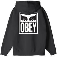 OBEY EYES ICON ZIP PREMIUM BLACK FELPA