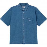 OBEY BIGWIG DENIM LIGHT INDIGO CAMICIA 