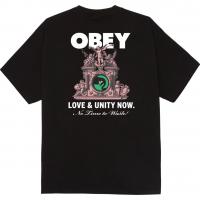 OBEY LOVE & UNITY NOW CLASSIC BLACK T-SHIRT