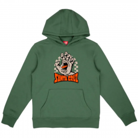 SANTA CRUZ CHECK GATEWAY HAND FRONT SAGE FELPA BAMBINO