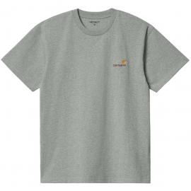 CARHARTT WIP S/S AMERICAN SCRIPT GREY HEATHER T-SHIRT