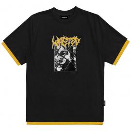 WASTED PARIS NINE WIRE BLACK/GOLDEN YELLOW T-SHIRT