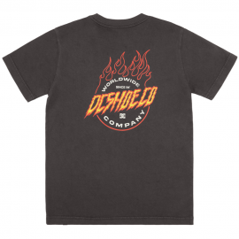 DC SHOES FIERY BLACK ENZYME WASH T-SHIRT BAMBINO