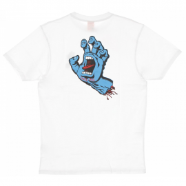 SANTA CRUZ SCREAMING HAND CHEST WHITE T-SHIRT