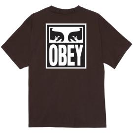 OBEY EYES ICON 2 TEE JAVA BROWN