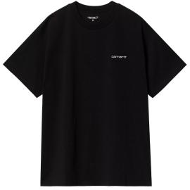 CARHARTT WIP S/S SCRIPT EMBROIDERY BLACK/WHITE T-SHIRT