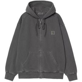 CARHARTT WIP HOODED NELSON JACKET GRAPHITE (GARMENT DYED) 