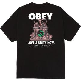 OBEY LOVE & UNITY NOW CLASSIC BLACK T-SHIRT