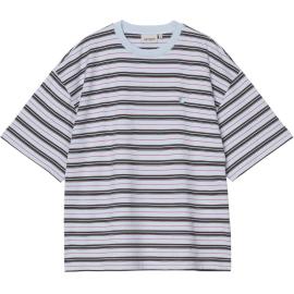 CARHARTT WIP S/S NATHAN T-SHIRT STRIPE AIR SKY