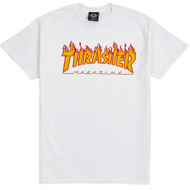 THRASHER FLAME WHITE T-SHIRT