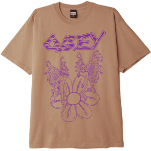 OBEY FLOWER FAIRIES HEAVYWEIGHT PIGMENT RABBITS PAW T-SHIRT