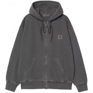 CARHARTT WIP HOODED NELSON JACKET GRAPHITE (GARMENT DYED) 