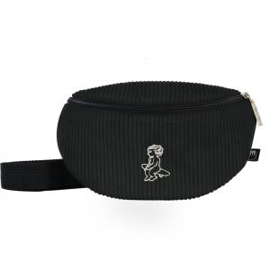 EMENTA FREI IKON CORDUROY WAIST BAG BLACK MARSUPIO
