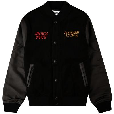 DOOMSDAY MORE FIRE VARSITY BLACK GIACCA