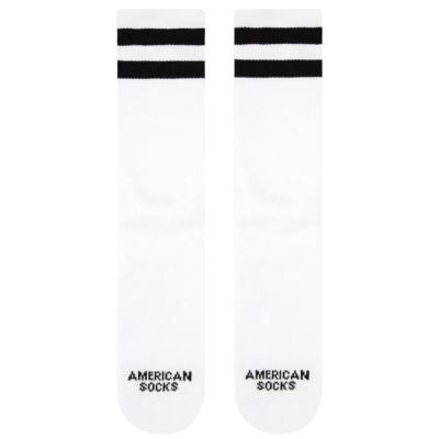 AMERICAN SOCKS OLD SCHOOL WHITE/BLACK CALZINI