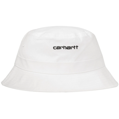 CARHARTT WIP SCRIPT BUCKET WHITE/BLACK CAPPELLO