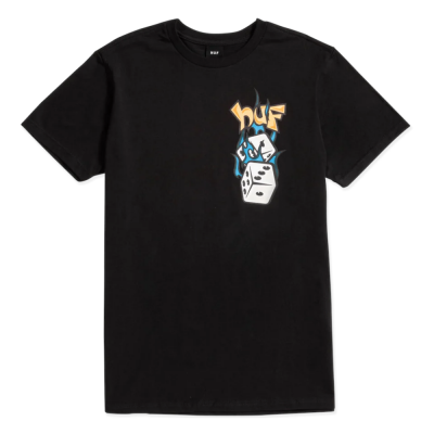 HUF DICEY BLACK T-SHIRT