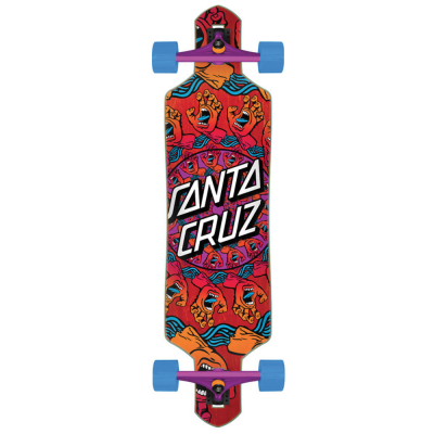 SANTA CRUZ MANDALA HAND CRUZER DROP THRU 9in x 36in SKATEBOARD