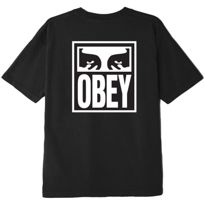 OBEY EYES ICON 2 OFF BLACK T-SHIRT