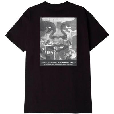 OBEY NYC SMOG CLASSIC BLACK T-SHIRT