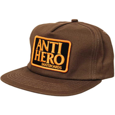 ANTIHERO ADJ RESRVE PATCH SNAP BROW/ORANGE/BLACK CAPPELLO