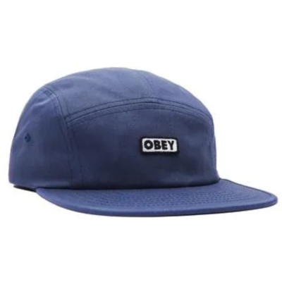 OBEY BOLD LABEL CAMP HAT NAVY CAPPELLO