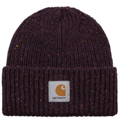 CARHARTT WIP ANGLISTIC BEANIE SPECKLED DARK PLUME CAPPELLO