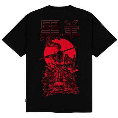 DOLLY NOIRE MIYAMOTO MUSASHI OUTLINE BLACK T-SHIRT