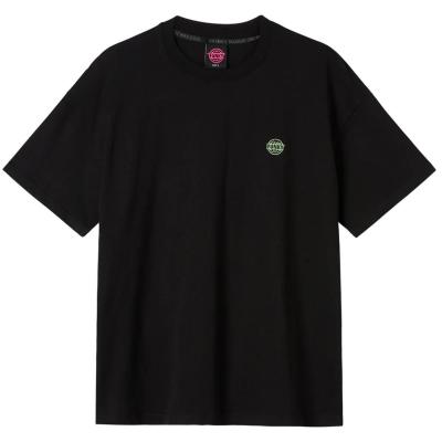 FUNKY LOGO EMBROIDERY BLACK T-SHIRT