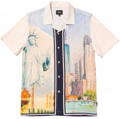 HUF PRESTIGE RESORT WHITE CAMICIA