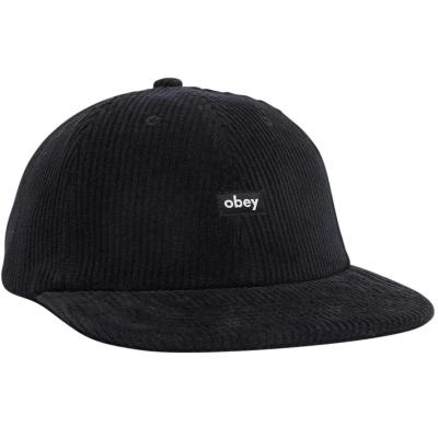 OBEY BOLD CORD 6 STRAPBACK BLACK CAPPELLO