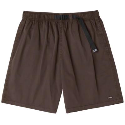 OBEY EASY PIGMENT TRAIL JAVA BROWN SHORTS