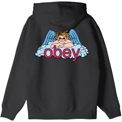 OBEY HEAVEN ANGEL PREMIUM ZIP BLACK FELPA