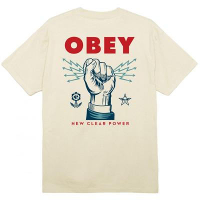 OBEY NEW CLEAR POWER CREAM T-SHIRT