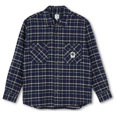 POLAR FLANEL NAVY CAMICIA