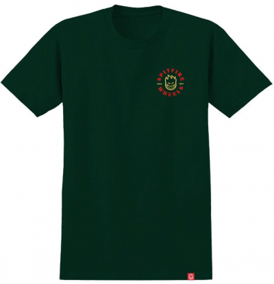 SPITFIRE BIGHEAD CLASSIC FORREST GREEN/RED/YELLOW T-SHIRT