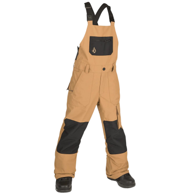 VOLCOM BARKLEY INS BIB OVERALL CARAMEL PANTALONI SNOWBOARD BAMBINO