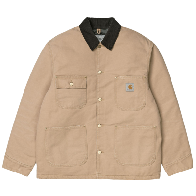 CARHARTT WIP OG CHORE COAT DUSTY HAMILTON BROWN/BLACK GIACCA