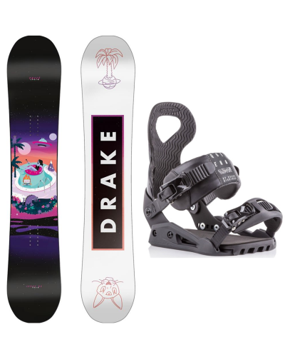 DRAKE CHARM 151 TAVOLA SNOWBOARD + QUEEN ATTACCHI SNOWBOARD DONNA