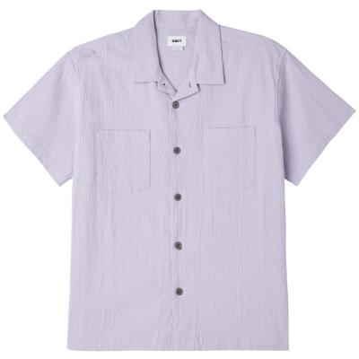 OBEY SUNRISE WOVEN ORCHID PETAL CAMICIA