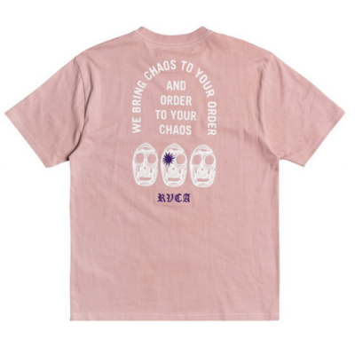 RVCA CHAOS PALE MAUVE T-SHIRT