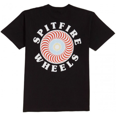 SPITFIRE OG CLASSIC FILL BLACK/MULTICOLORED T-SHIRT