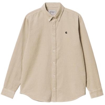 CARHARTT WIP L/S MADISON CORD SHIRT WALL/BLACK