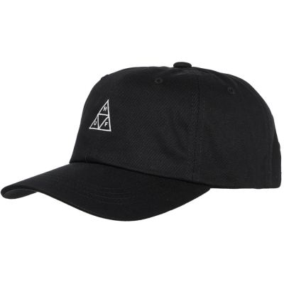 HUF ESSENTIALS TT CV 6 PANEL BLACK CAPPELLO